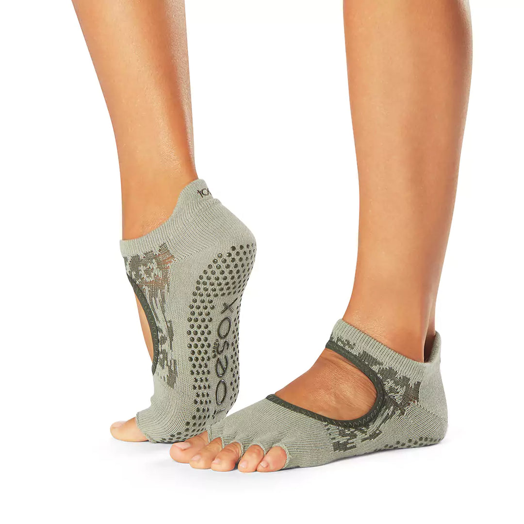 Half Toe Bellarina Tec Grip Socks Evolve - Simply Green