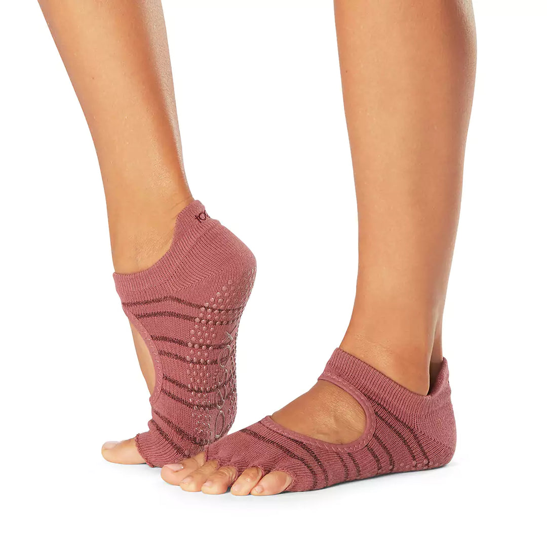 Buy Toesox Half Toe Bellarina Grip Socks 3 Pack (Black/Raspberry