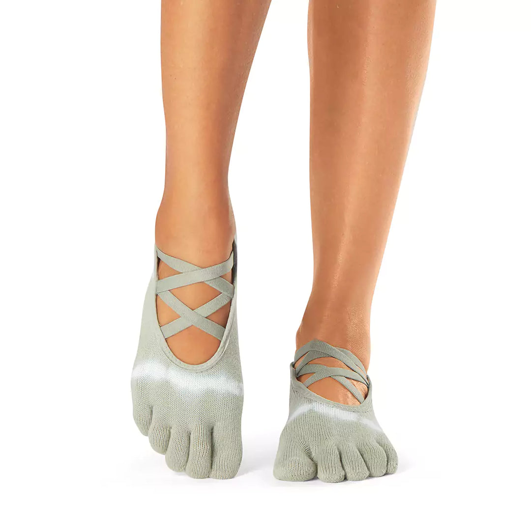 Toesox ELLE Grip Socks Tec W/ Silver ion Color Motivate NEW Sz