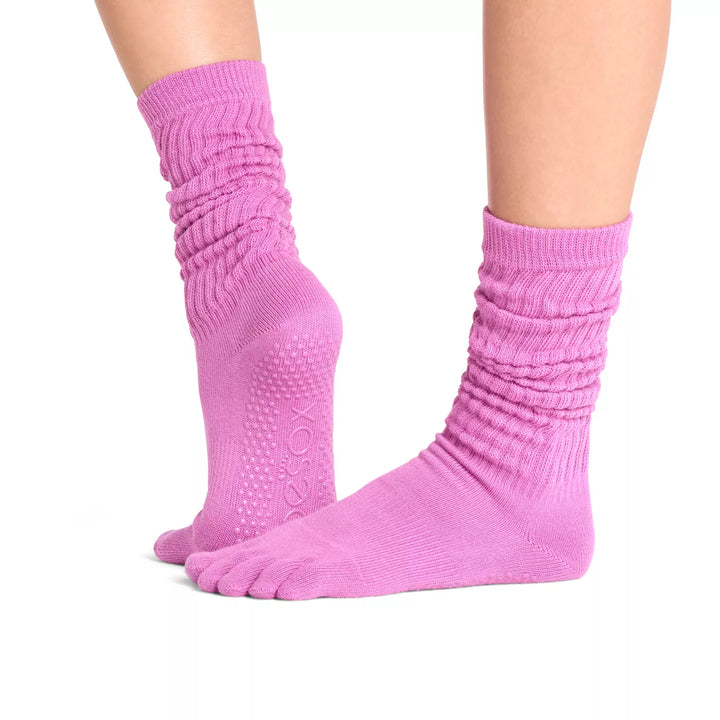 ToeSox Full Toe Slouch Grip Socks