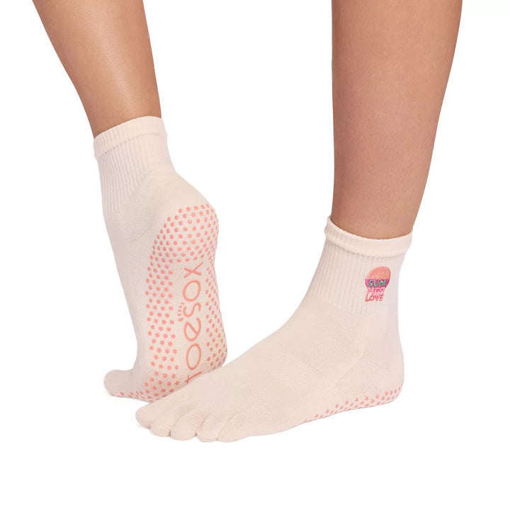 Full Toe Melody Ultra Fine Knit Grip Socks