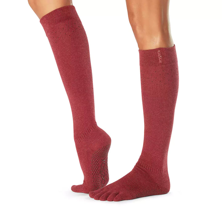 Full Toe Scrunch Knee High Grip Sock