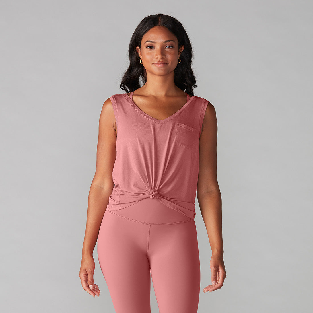 v neck flowy tank top